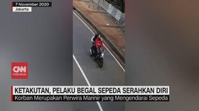 VIDEO: Ketakutan, Pelaku Begal Sepeda Serahkan Diri