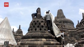 VIDEO: Hindari Abu Vulkanik Merapi, Stupa Borobudur Ditutup
