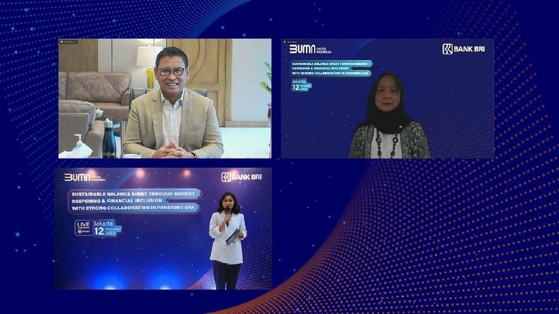 PT Bank Rakyat Indonesia (Persero) Tbk menggelar acara virtual gathering