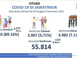 Kasus Baru COVID-19 Jatim Tambah 239, Sembuh 233