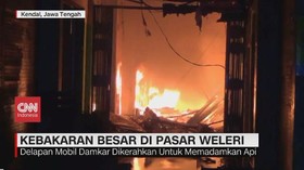 VIDEO: Kebakaran Besar di Pasar Weleri Kendal