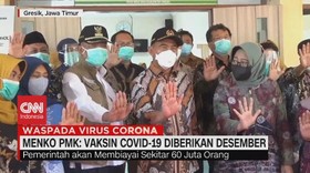 VIDEO: Menko PMK: Vaksin Covid-19 Diberikan Desember