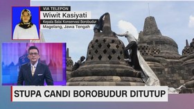 VIDEO: Stupa Candi Borobudur Ditutup Sementara