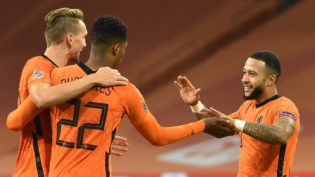 Belanda mengemas kemenangan 3-1 atas Bosnia dan Herzegovina dalam lanjutan UEFA Nations League.