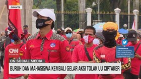 VIDEO: Buruh & Mahasiswa Kembali Gelar Aksi Tolak UU Ciptaker