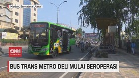 VIDEO: Bus Trans Metro Deli Mulai Beroperasi