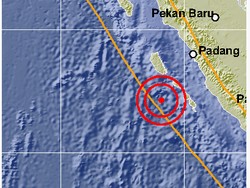 Ini Titik Pusat Gempa M 6,3 Sumbar: Berada di Lautan