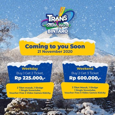 Promo Menarik Buy 1 Get 1 di Trans Snow World Bintaro