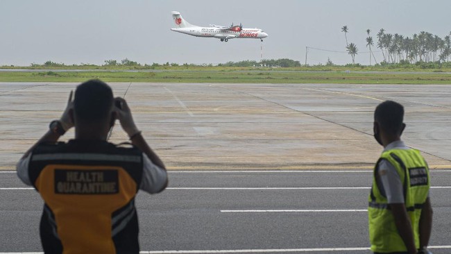 Bandara JB Soedirman, Purbalingga, Jateng untuk pertama kali menjalani uji coba pendaratan pesawat.