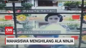 VIDEO: Kocak, Mahasiswa Menghilang Ala Ninja