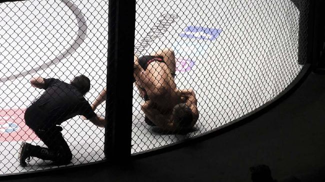 Petarung MMA asal Kanada Khetag Pliev kehilangan jari manis kirinya di tengah pertarungan melawan Devin Goodale.