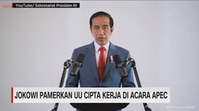 VIDEO: Jokowi Pamerkan UU Cipta Kerja di Acara APEC