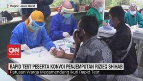 VIDEO: Rapid Test Peserta Konvoi Penjemputan Rizieq Shihab