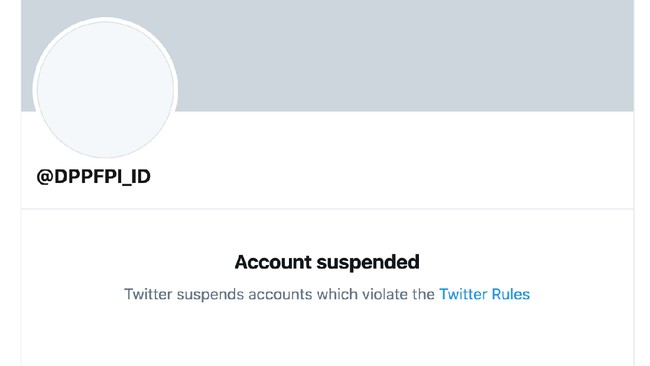 Memasuki hari ketiga, akun Twitter resmi milik Front Pembela Islam (FPI) @DPPFPI_ID masih ditangguhkan atau di-suspend oleh Twitter.