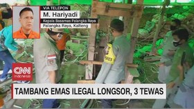 VIDEO: Tambang Emas Ilegal Longsor, 3 Orang Tewas