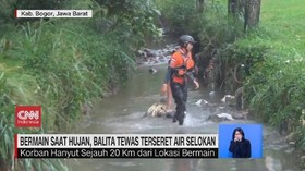 VIDEO: Bermain Saat Hujan, Balita Tewas Terseret Air Selokan