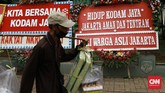 FOTO: Banjir Ratusan Karangan Bunga di Kodam Jaya Ratusan karangan bunga menghiasi Makodam Jaya berisi pesan dukungan kepada TNI untuk menjaga keutuhan Negara Kesatuan Republik Indonesia (NKRI).