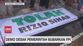 VIDEO: Demo di Surabaya Desak Pemerintah Bubarkan FPI