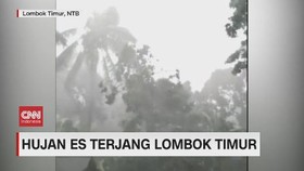 VIDEO: Hujan Es Terjang Lombok Timur