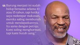 CELOTEH: Kata-kata Kontroversial Mike Tyson Mike Tyson, yang akan melawan Roy Jones Jr. pada duel ekshibisi, sering mengeluarkan pernyataan kontroversial sepanjang kariernya.