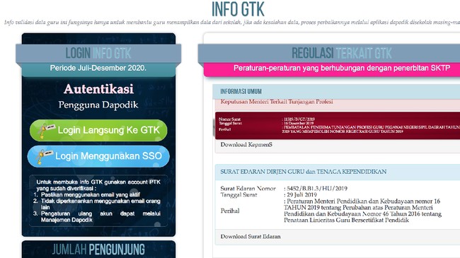 Info GTK bertujuan mengecek hasil verifikasi data sekaligus validasi penerima tunjangan sertifikasi. Berikut cara cek info GTK 2020 terupdate.