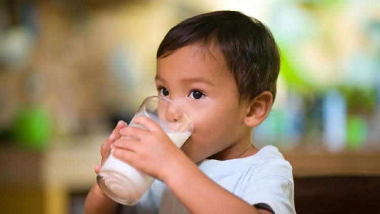 minum susu Baby 2 years old drinking milk