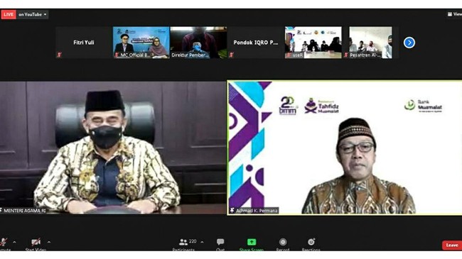Baitulmaal Muamalat (BMM) yang merupakan Lembaga Amil Zakat Nasional (LAZNAS) menggelar Wisuda Akbar Beasiwa Tahfidz Muamalat secara daring pada Kamis (26/11).