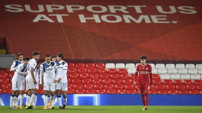 Liverpool gagal menciptakan tembakan ke gawang ketika kalah dari Atalanta di Stadion Anfield dalam lanjutan Liga Champions, Kamis (26/11) dini hari.