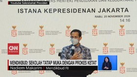 VIDEO: Nadiem: Sekolah Tatap Muka dengan Prokes Ketat