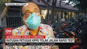 VIDEO: Ratusan Petugas KPPS Tolak Jalani Rapid Test