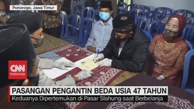VIDEO: Viral Pasangan Pengantin Beda Usia 47 Tahun