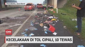 VIDEO: Kecelakaan di Tol Cipali, 10 Tewas