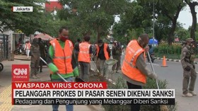 VIDEO: Pelanggar Prokes di Pasar Senen Dikenai Sanksi