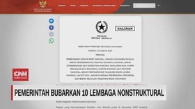 VIDEO: Pemerintah Bubarkan 10 Lembaga Nonstruktural