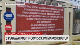 VIDEO: Lima Pegawai Positif Covid-19, PN Maros Ditutup