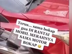 Viral Mobil Parkir Sembarangan Depan Rumah Orang, Biar Kapok Dirantai Pakai Motor