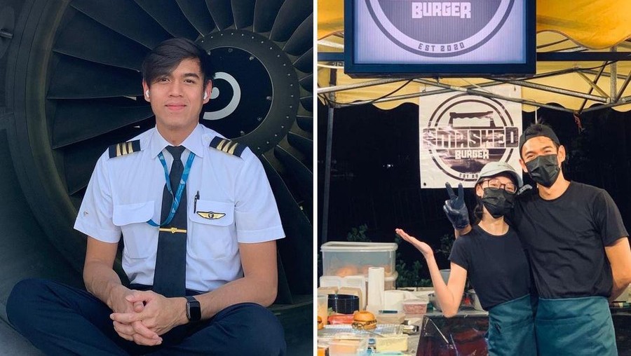Pilot banting setir jadi penjual burger