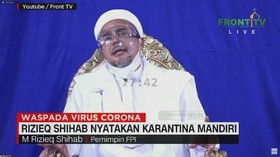 VIDEO: Rizieq Shihab Nyatakan Karantina Mandiri