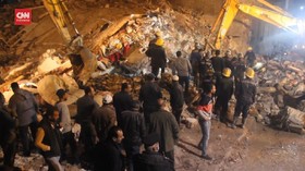 VIDEO: Apartemen Di Turki Ambruk, 6 Tewas
