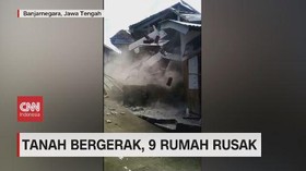 VIDEO: Tanah Bergerak di Banjarnegara, 9 Rumah Rusak