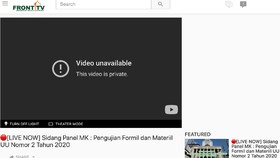 Akun dan Video Front TV Milik FPI Hilang dari YouTube