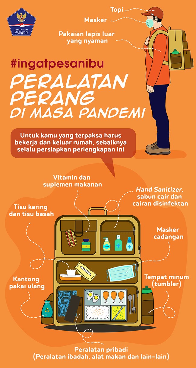 Untuk Anda yang terpaksa bekerja di masa pandemi corona ini, ada baiknya selalu menyiapkan berbagai perlengkapan berikut.  