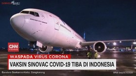 VIDEO: 1,2 Juta Vaksin Sinovac Covid-19 Tiba di Indonesia