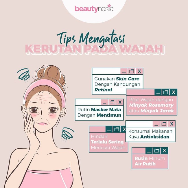 Infografis - Tips mengatasi kerutan