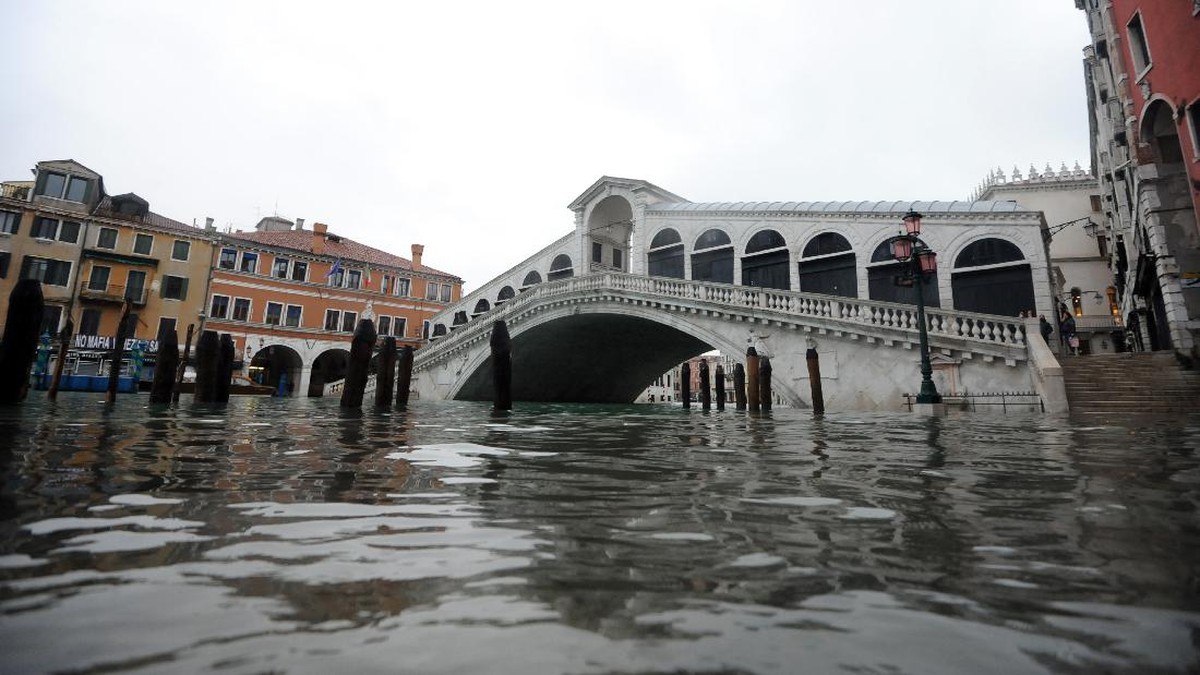 FOTO: Venesia Kembali Diterjang Banjir