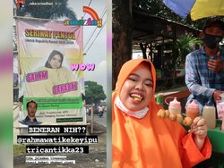 Wow! Kekeyi Pasang Baliho untuk Dukung Pedagang Pentol