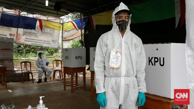 FOTO: Pilkada Depok dan Protokol Kesehatan di TPS