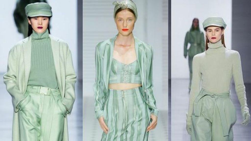 Jadi Tren Warna 2021 Versi Pantone Ini Referensi Fashion Look Dengan Warna Hijau Mint Yang Segar