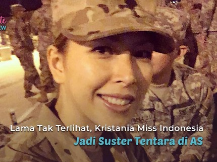 Lama Tak Terlihat, Kristania Miss Indonesia Jadi Suster Tentara di AS