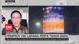 VIDEO: Pemprov DKI Larang Pesta Tahun Baru
